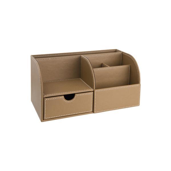 Masaüstü Düzenleyici,Kalemlik,Kumandalık,Küpbloknotluk,Tabletlik,Kitaplık,6 Gözlü,Çekmeceli,Desktop Organizer,Vegan,24,5 - Image 1