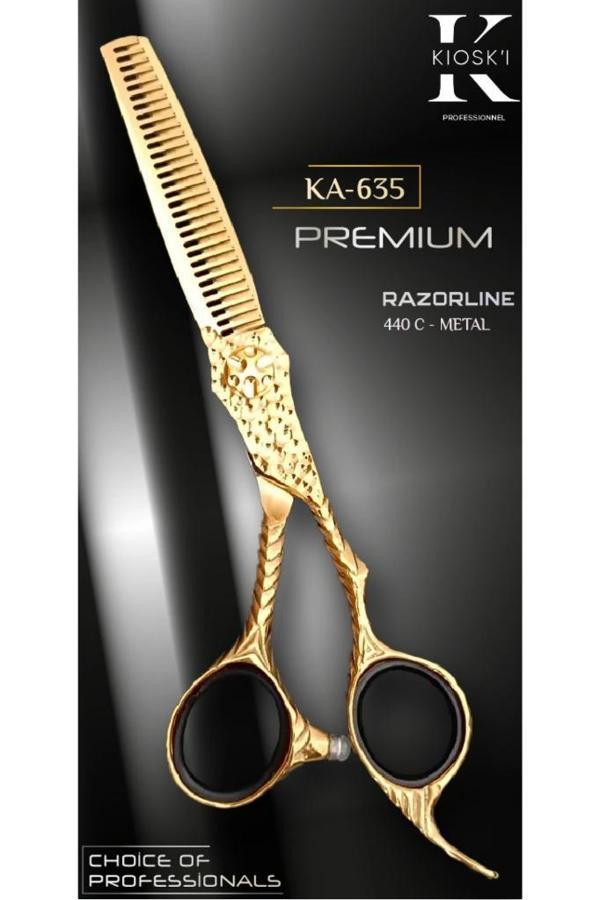 Kioski Profesyonel Premium Lüks Ara (Efile) Makas 440-C 6 Numara KA-635 - Image 1