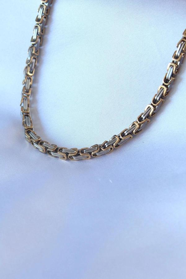 316L Çelik Mix Renk Kral Zincir Model Erkek Kolye - Image 1