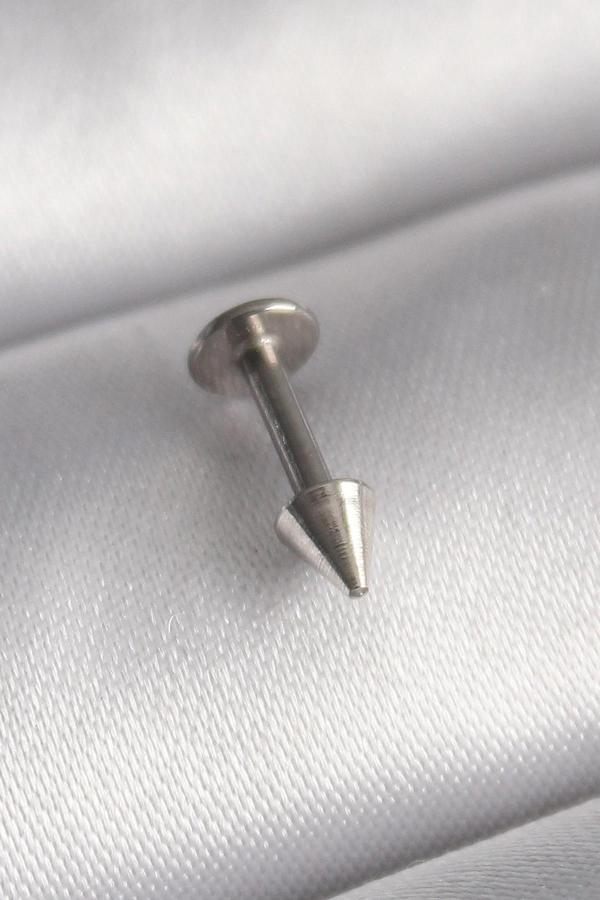 316L Çelik Gümüş Renk Çivi Model Piercing - Image 1