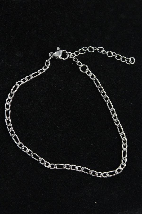 316L Çelik Figaro Model Gümüş Renk Erkek Bileklik - Image 1