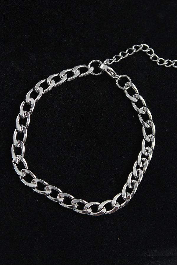 316L Çelik Kalın Klasik Model Gümüş Renk Erkek Bileklik - Image 1