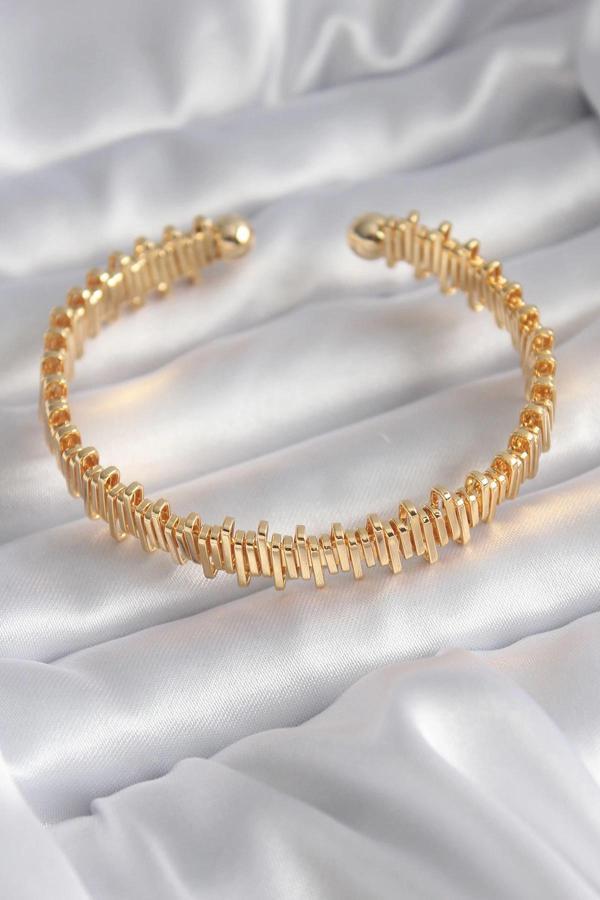 316L Çelik Gold Renk Dorika Model Kadın Bileklik - Image 1