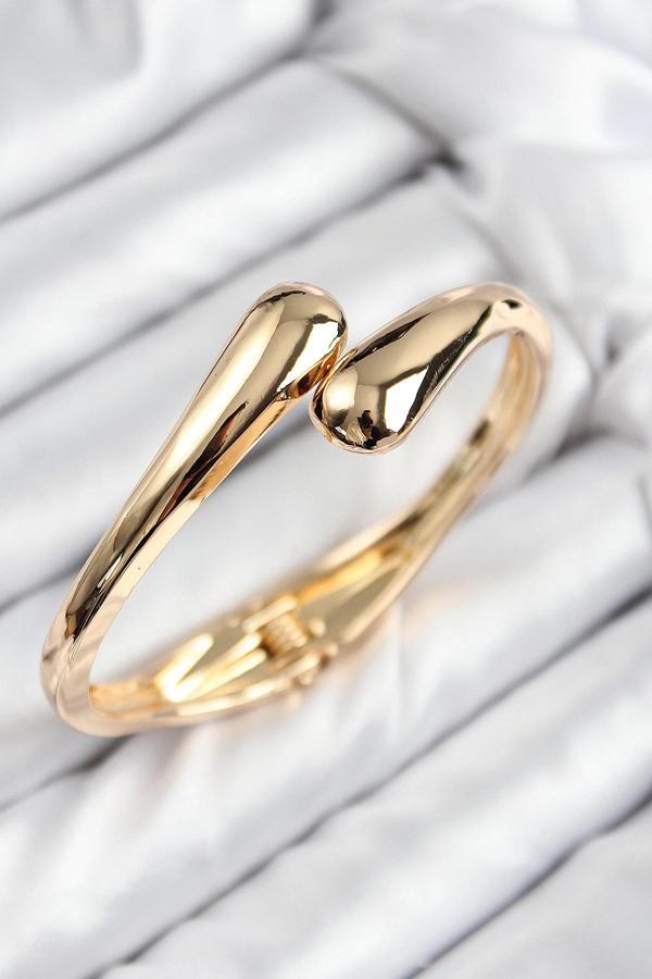 Pirinç Sarmal Model Gold Renk Kadın Kelepçe - Image 1