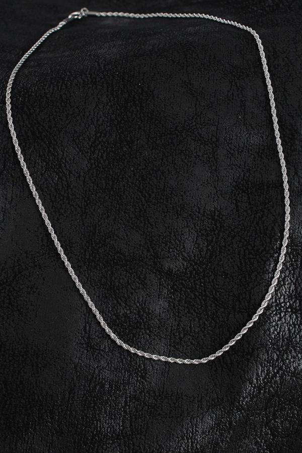 316L Çelik Halat Zincir Model Gümüş Renk Erkek Kolye - Image 1