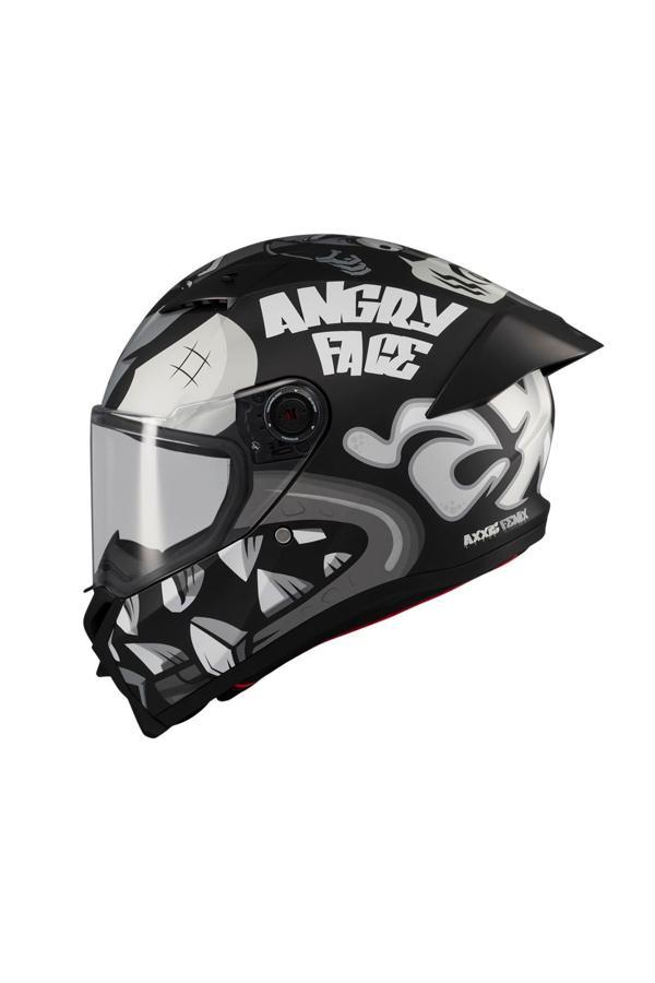 AXXIS FENIX ANGRY FACE B2 BLACK GREY MATT - Image 1