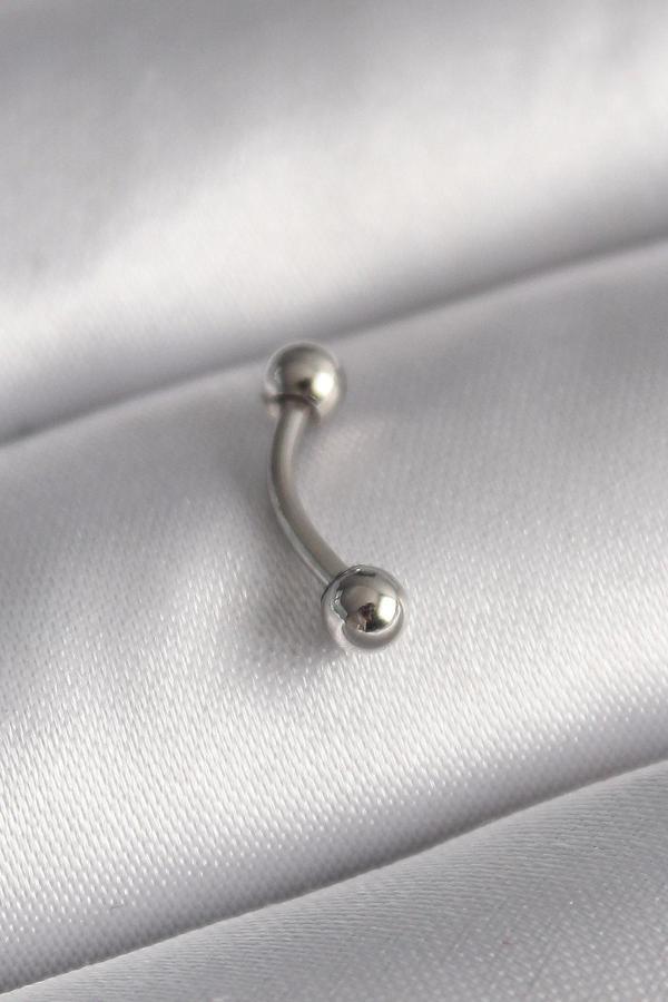 316L Çelik Gümüş Renk Topçuk Model Piercing - Image 1