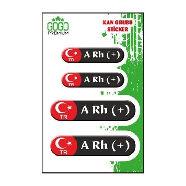 GOGO KAN GRUBU A RH+ SİYAH DÖRTLÜ DAMLA ETİKET - Image 1