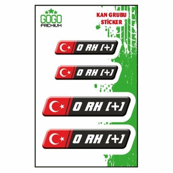 GOGO KAN GRUBU 0 RH+ SİYAH DÖRTLÜ DAMLA ETİKET - Image 1