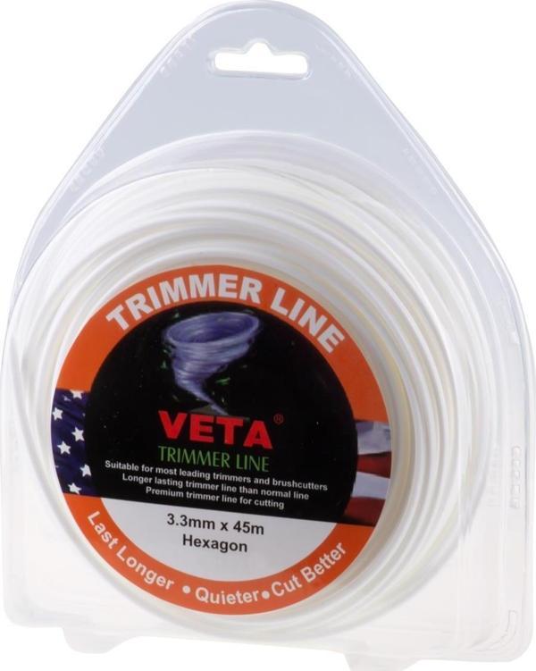 Veta Profesyonel Tırpan Misinası 3.3 mm Beyaz 6 Köşe 45 mt - Image 1