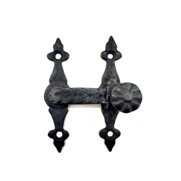 Antika Tarz Dekoratif Pirinç Kapı, Pencere Mandalı - 82x65 Mm, Oksit - Image 1