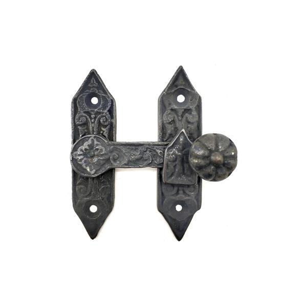 Antika Tarz Dekoratif Pirinç Kapı, Pencere Mandalı - 86x72 Mm, Oksit - Image 1