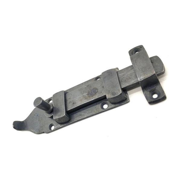 Antika Tarz Dekoratif Pirinç Yassı Kapı Sürgüsü - 35x145 Mm, Oksit - Image 1