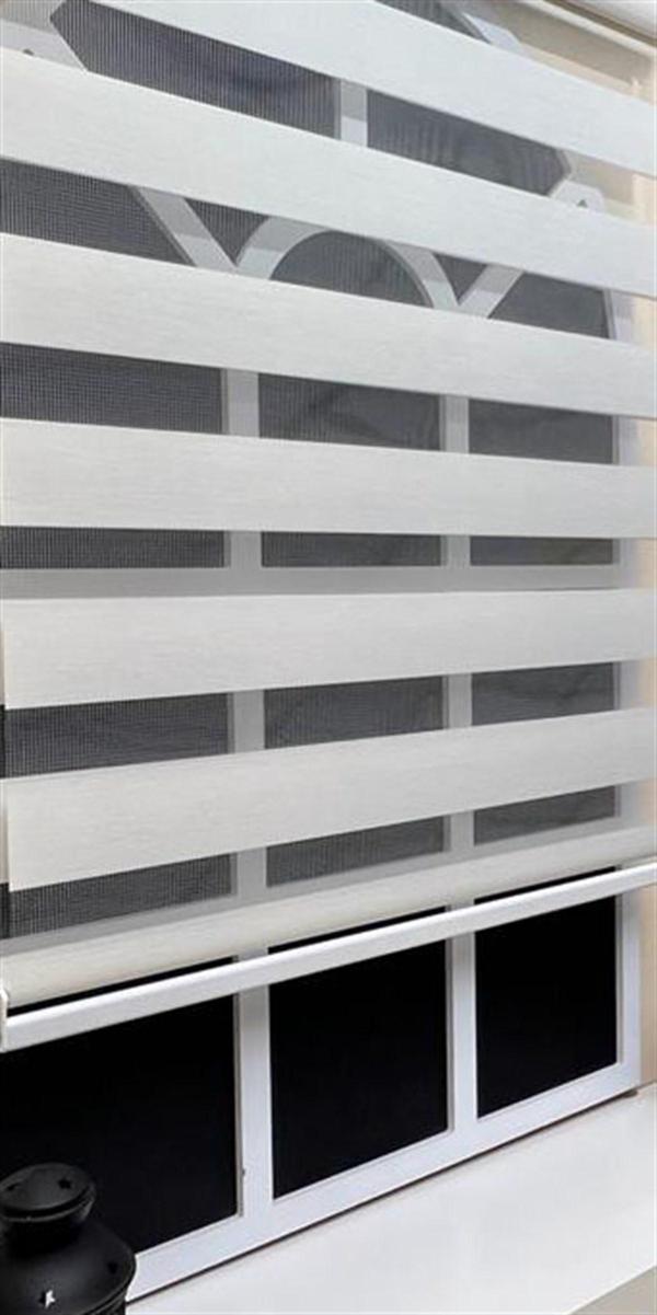 StorBurada Zebra Stor Sert Plastik Kasalı Ekru Perde STB 400V02-PD - Image 1