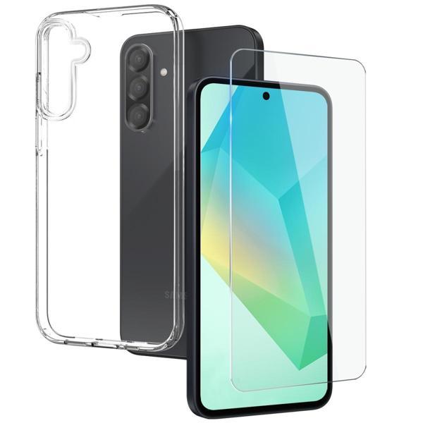 Samsung Galaxy A36 5G Şeffaf Silikon Kılıf + Cam Ekran Koruyucu Seti - Image 1
