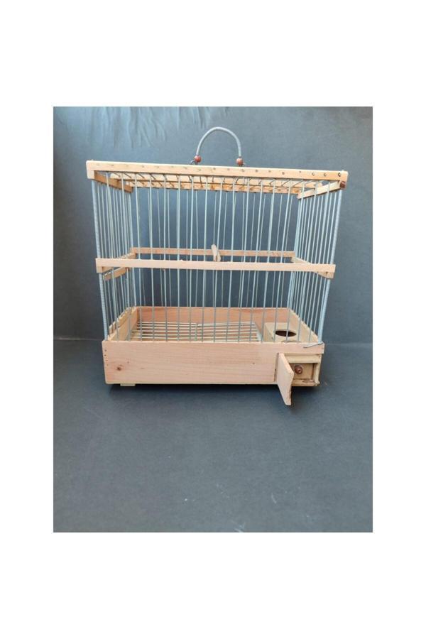 Çotanaklar Kafes Ahşap Tel Geçme Izgaralı Kafes 28X27X17 - Image 1