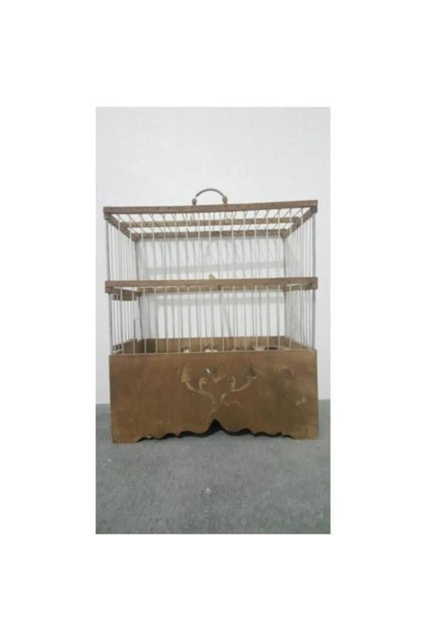 Çotanaklar Kafes Ahşap Tel Geçme Kafes Oymalı 32X28X17 - Image 1
