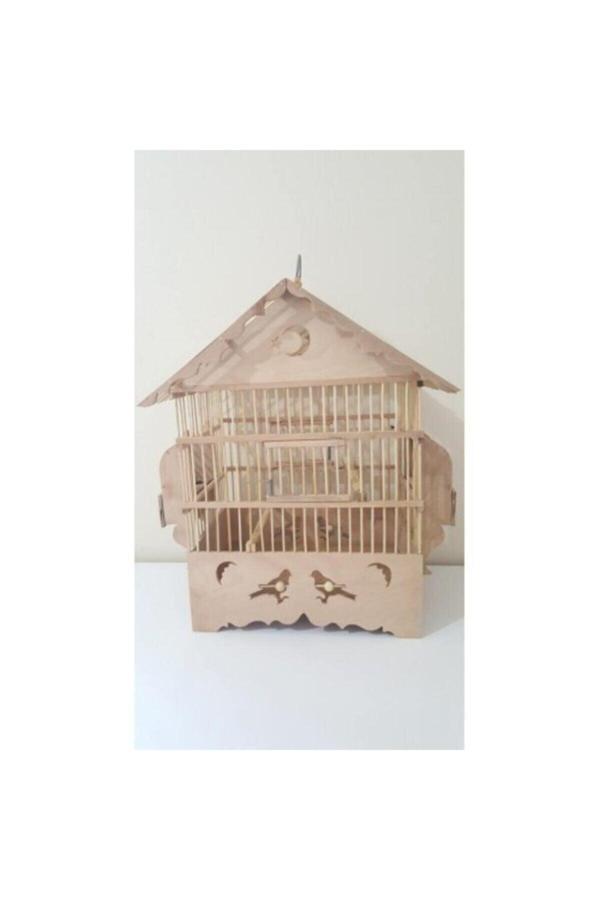 Çotanaklar Kafes Çatılı Ahşap Bambu Kafesi - Image 1