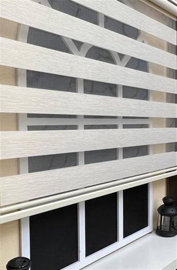 StorBurada Zebra Stor Sert Plastik Kasalı Krem Perde STB 400V12-PD - Image 1