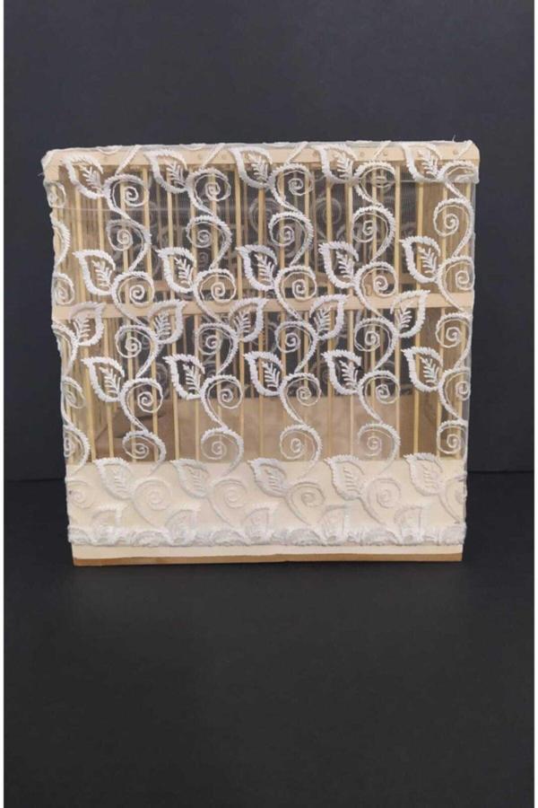 Çotanaklar Kafes Kafes Tülü Üsten Geçme Fermuarlı 28X27X17 - Image 1