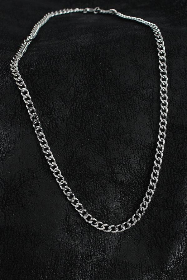 316L Çelik Klasik Zincir Model Gümüş Renk Erkek Kolye - Image 1
