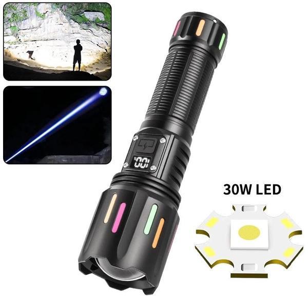 Ps-9954 30w Zoomlu Led Powerbank Özellikli Şarjlı Profesyonel El Feneri - Image 1