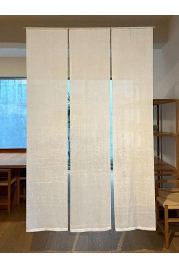 Kütükhouse Beyaz Japon Perde Set 3'Lü 120X180 Cm - Image 1