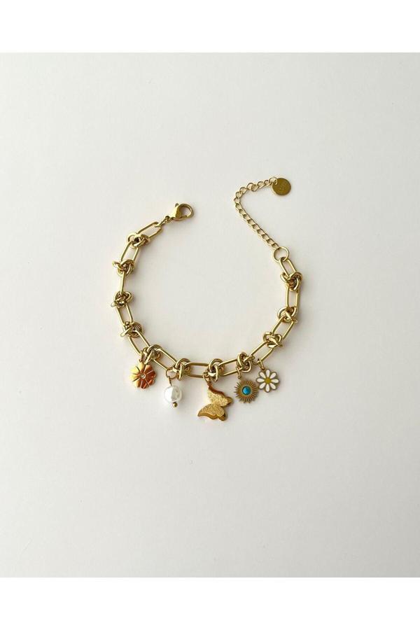 Eyla Collection Çelik Charmlı Bileklik - Image 1