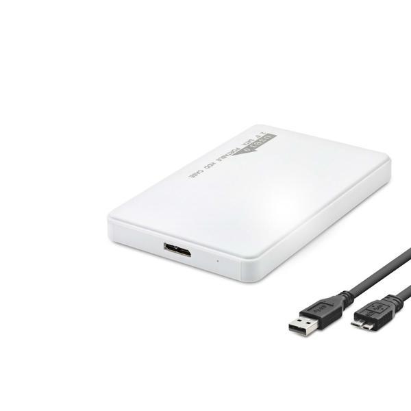 Büro Ev Ofis Bilgisayarı için Beyaz Plastik Usb3.0 Sata 2.5" Hdd HardDisk Kutusu - Image 1