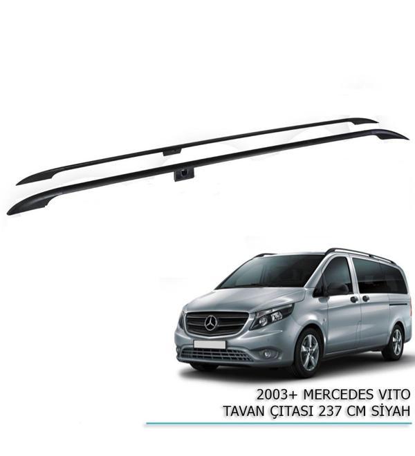 Mercedes Vito Ext Uzun Tavan Çıtası Gold Siyah 2003+ Sonrası - Image 1