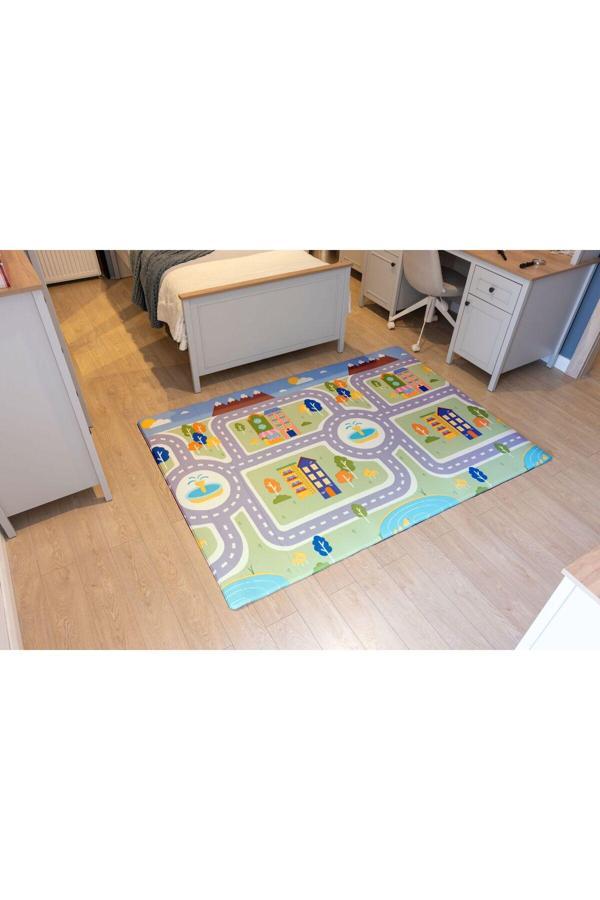 Oggia Car Ride Premium Bebek Oyun Matı 140x200cm | 15 Mm, Darbe Emici, Isı Yalıtımlı, Çift Yönlü - Image 1