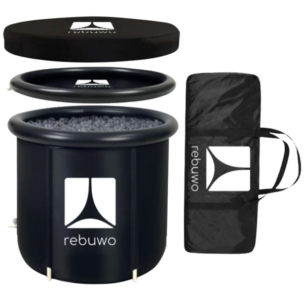 Rebuwo Sporcu Buz Küveti 300 Litre 75×75 cm – Kompakt Soğuk Su Terapisi Ice Bath | Katlanabilir Dayanıklı Taşınabilir Küvet - Image 1