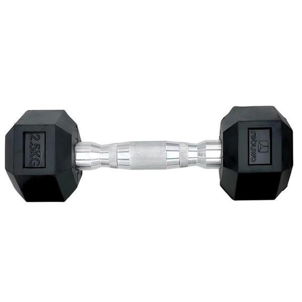 Rebuwo Hex Dambıl Kauçuk Altıgen Dambıl Hex Dumbbell 2.5 KG 1 Adet - Image 1
