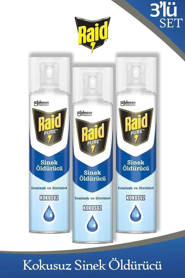 Pure Sineklere Karşı Etkili Kokusuz Sprey 300 ml x 3 Adet - Image 1