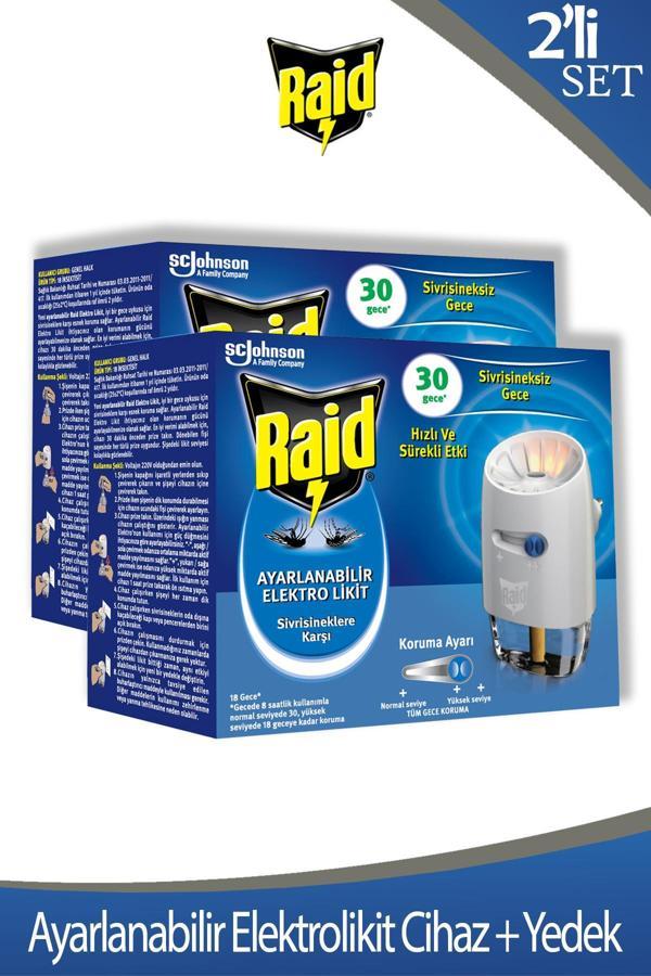 Raid Ayarlanabilir Elektrolikit 30 Gece Cihaz + Yedek x 2 Adet - Image 1