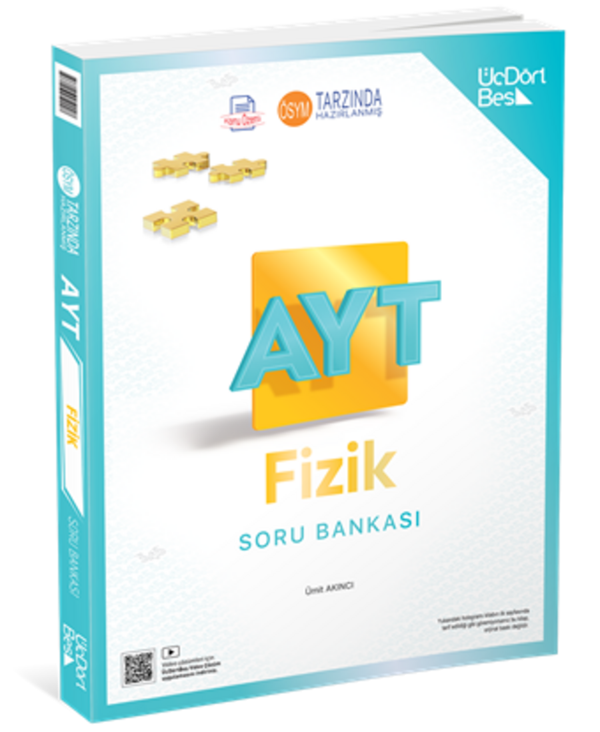 ÜÇ DÖRT BEŞ YAYINLARI AYT FİZİK SORU BANKASI 2026 - Üç Dört Beş Yayınları - Image 1