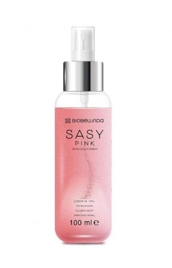 Biobellinda Sasy Pembe Simli Vücut Spreyi 100 ml - Image 1