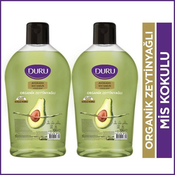 Duru Organik Zeytinyağlı Sıvı Sabun Avokado 2x1,5 Lt - Image 1