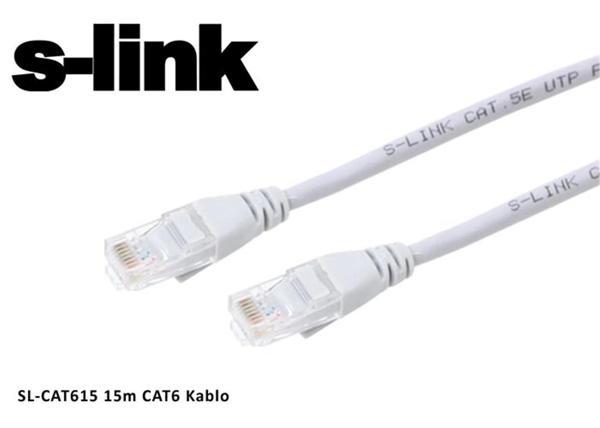 S-link sl-cat615 Cat6 15mt Gri Utp Patch Kablo - Image 1