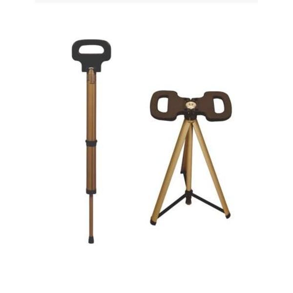 Katlanabilir Baston Tabure, Walking stick and portable stoo - Image 1