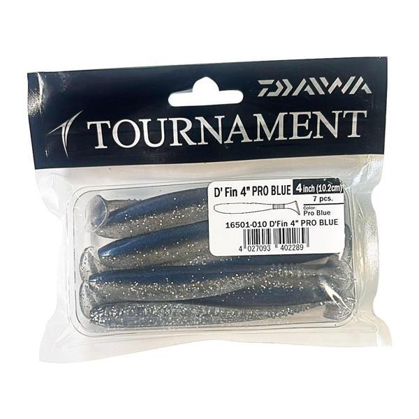 Daiwa Tournament D'Fin 4" 10.2cm 7 Adet Silikon Yem  Pro Blue - Image 1
