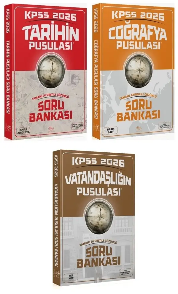 CBA 2026 KPSS Tarih + Coğrafya + Vatandaşlık Pusulası Soru Bankası 3 lü Set CBA Yayınları - Bi bigelio - Image 1