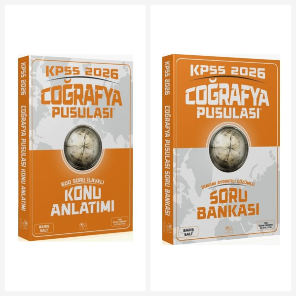 CBA 2026 KPSS Coğrafya Pusulası Konu Anlatımı + Soru Bankası 2 li Set - Barış Salt CBA Yayınları - Bi bigelio - Image 1