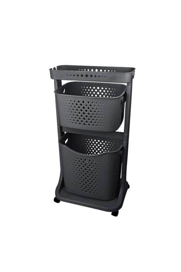 Cosiness İki Katlı Tekerlekli Çok Amaçlı Sepet - Sebzelik - Image 1