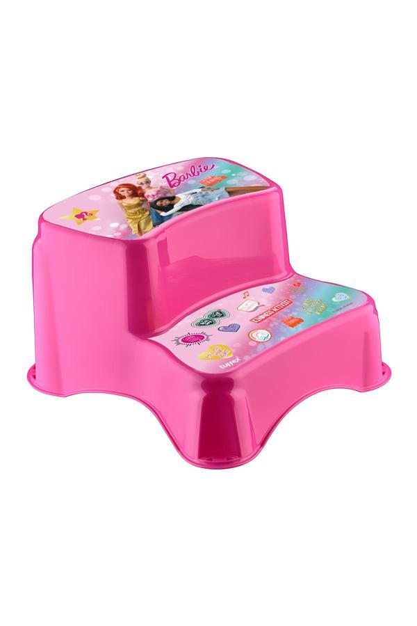 Barbie Lisanslı Çift Basamaklı Kaydırmaz Çocuk Taburesi - Image 1