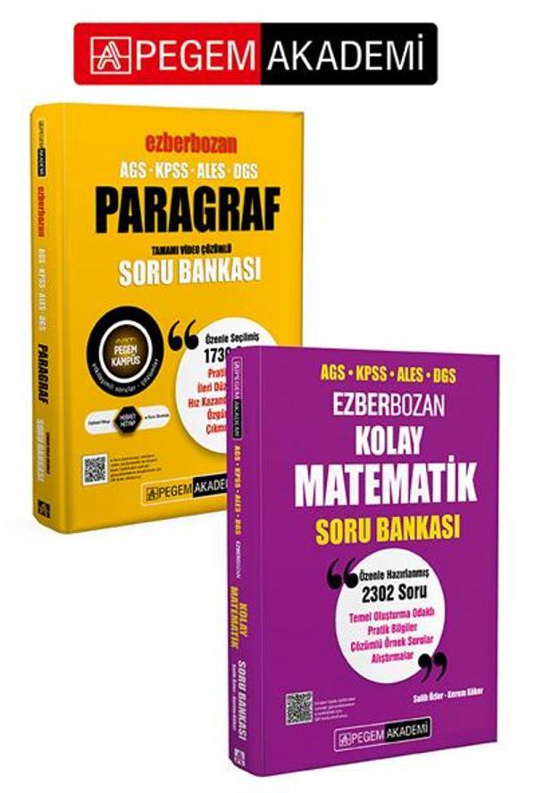 PEGEM AKADEMİ AGS-KPSS-ALES-DGS Ezberbozan Paragraf Tamamı Video Çözümlü Soru Bankası +  AGS KPSS AL - Pegem Akademi Yayıncılık - Image 1