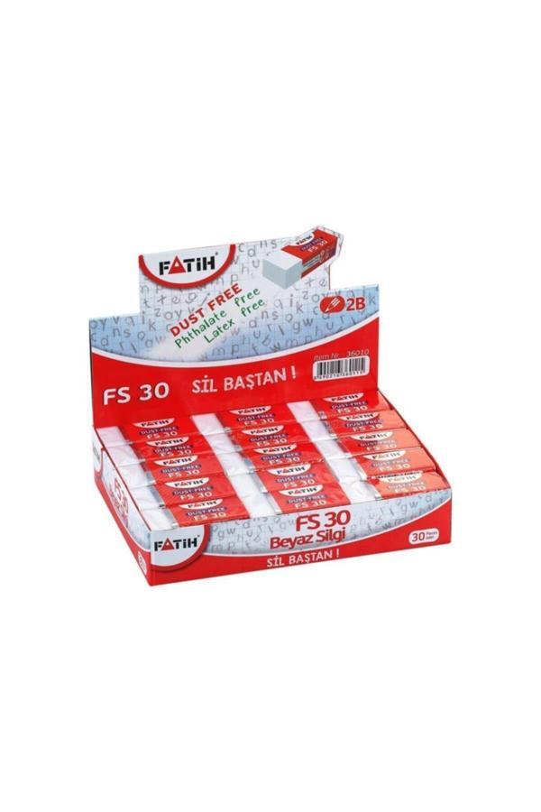 Fatih Fs30 Beyaz Silgi 30 Adet (30 Lu Paket) - Image 1