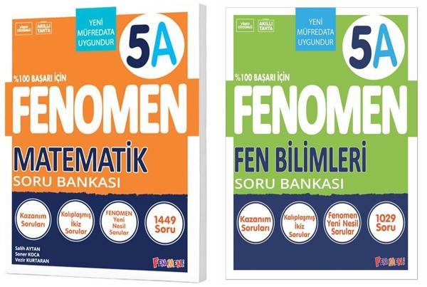 Fenomen Okul 2025 5. Sınıf Matematik + Fen Bilimleri A Serisi Soru Seti 2 Kitap Güncel Müfredat - Fenomen Yayıncılık - Image 1