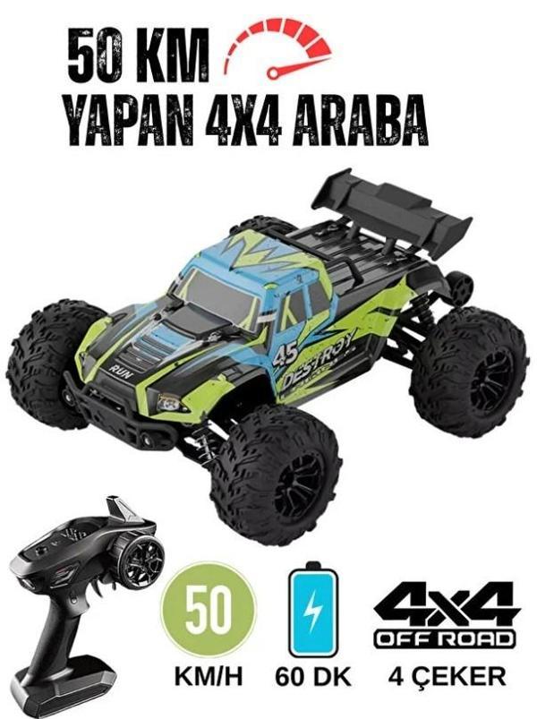 50 Km Hız Yapan Elektrikli Araba Uzaktan Kumandalı 4X4 Arazi Aracı Off-road Araba - Image 1
