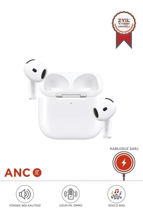 Torima TRM-GO2 Beyaz Anc Özellikli-Kablosuz Şarjlı Earbuds Bluetooth Kulaklık  - Image 1